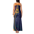 Custom Sri Lanka Cricket Tank Maxi Dress Shri Lanka Jathika Crikat Kandayama