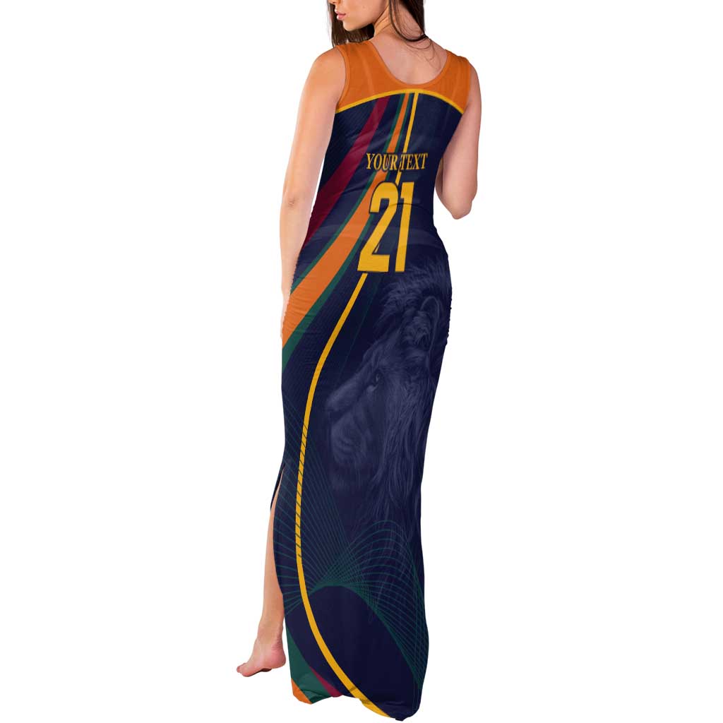 Custom Sri Lanka Cricket Tank Maxi Dress Shri Lanka Jathika Crikat Kandayama