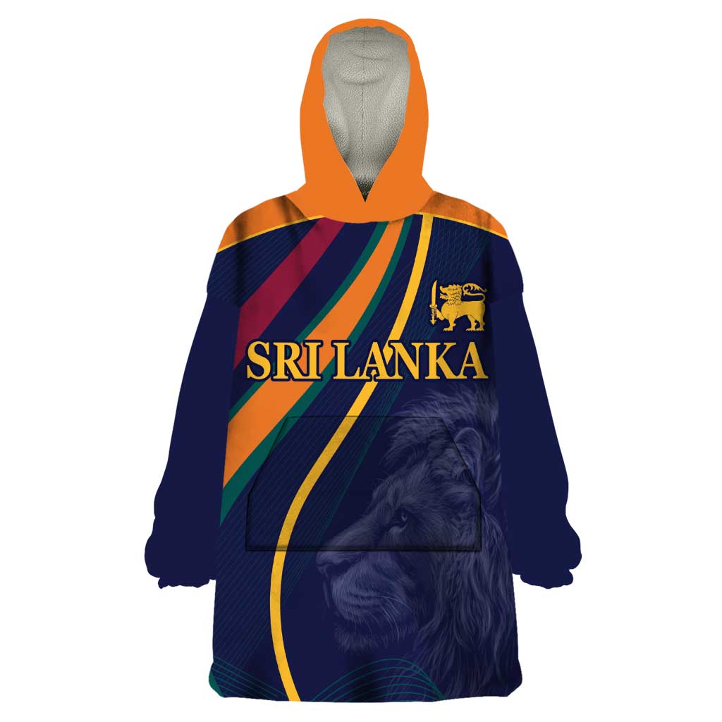 Custom Sri Lanka Cricket Wearable Blanket Hoodie Shri Lanka Jathika Crikat Kandayama