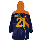 Custom Sri Lanka Cricket Wearable Blanket Hoodie Shri Lanka Jathika Crikat Kandayama