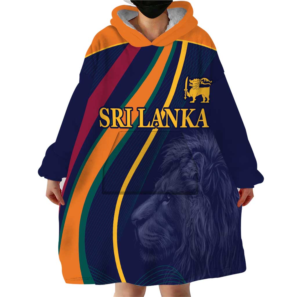 Custom Sri Lanka Cricket Wearable Blanket Hoodie Shri Lanka Jathika Crikat Kandayama