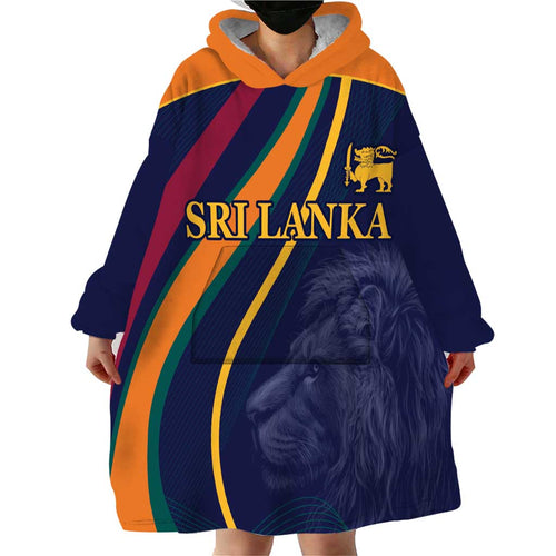 Custom Sri Lanka Cricket Wearable Blanket Hoodie Shri Lanka Jathika Crikat Kandayama