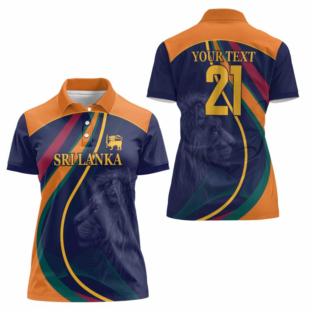 Custom Sri Lanka Cricket Women Polo Shirt Shri Lanka Jathika Crikat Kandayama