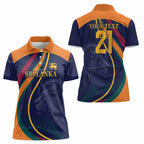 Custom Sri Lanka Cricket Women Polo Shirt Shri Lanka Jathika Crikat Kandayama