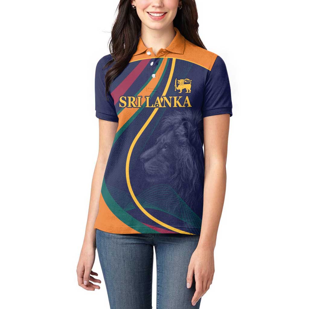 Custom Sri Lanka Cricket Women Polo Shirt Shri Lanka Jathika Crikat Kandayama