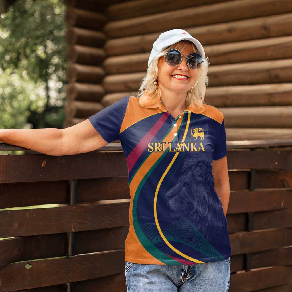 Custom Sri Lanka Cricket Women Polo Shirt Shri Lanka Jathika Crikat Kandayama
