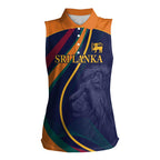 Custom Sri Lanka Cricket Women Sleeveless Polo Shirt Shri Lanka Jathika Crikat Kandayama