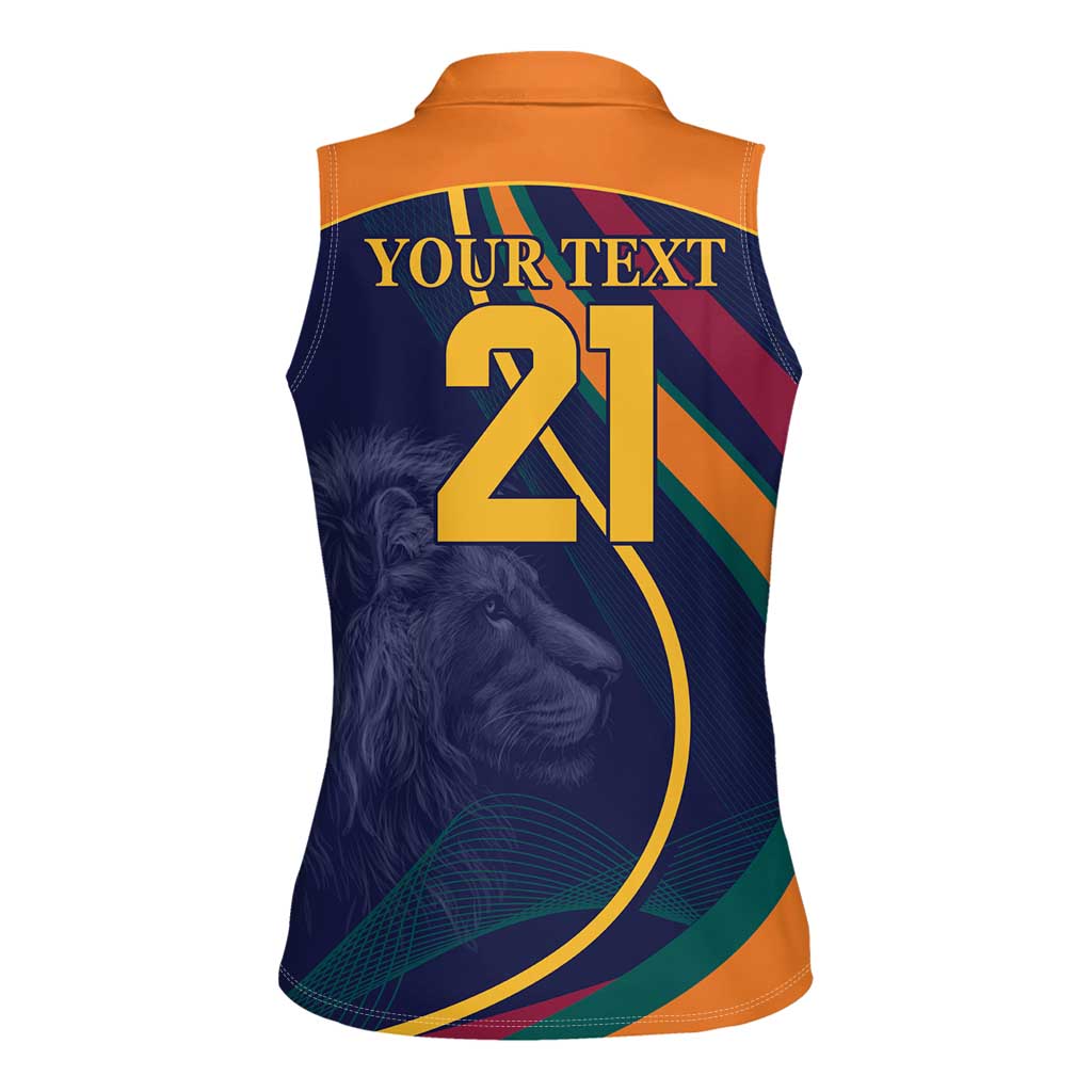 Custom Sri Lanka Cricket Women Sleeveless Polo Shirt Shri Lanka Jathika Crikat Kandayama