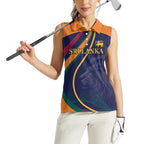 Custom Sri Lanka Cricket Women Sleeveless Polo Shirt Shri Lanka Jathika Crikat Kandayama