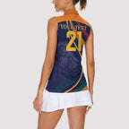 Custom Sri Lanka Cricket Women Sleeveless Polo Shirt Shri Lanka Jathika Crikat Kandayama