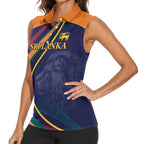 Custom Sri Lanka Cricket Women Sleeveless Polo Shirt Shri Lanka Jathika Crikat Kandayama