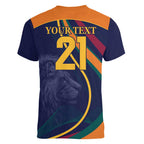 Custom Sri Lanka Cricket Women V-Neck T-Shirt Shri Lanka Jathika Crikat Kandayama