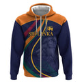 Custom Sri Lanka Cricket Zip Hoodie Shri Lanka Jathika Crikat Kandayama
