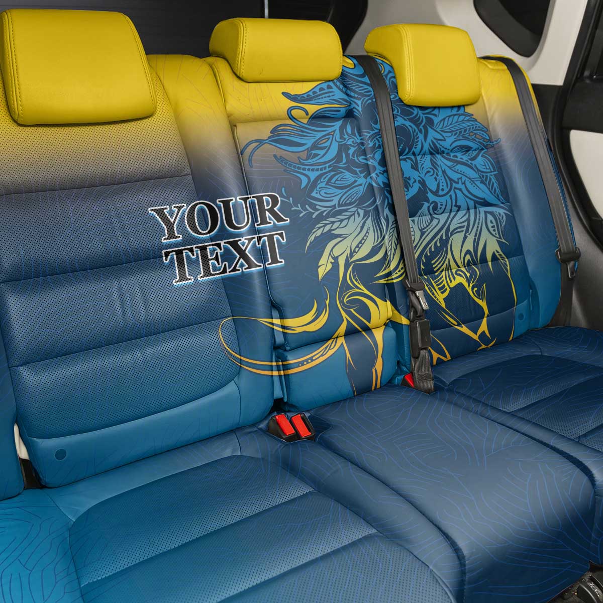 Custom Sri Lanka Cricket Back Car Seat Cover With Simple Lions Version