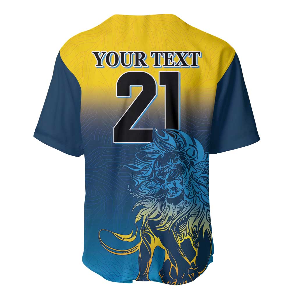 Custom Sri Lanka Cricket Baseball Jersey With Simple Lions Version