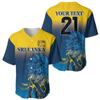 Custom Sri Lanka Cricket Baseball Jersey With Simple Lions Version
