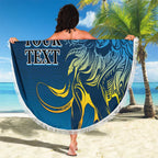 Custom Sri Lanka Cricket Beach Blanket With Simple Lions Version