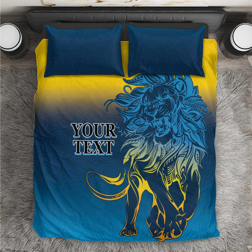Custom Sri Lanka Cricket Bedding Set With Simple Lions Version