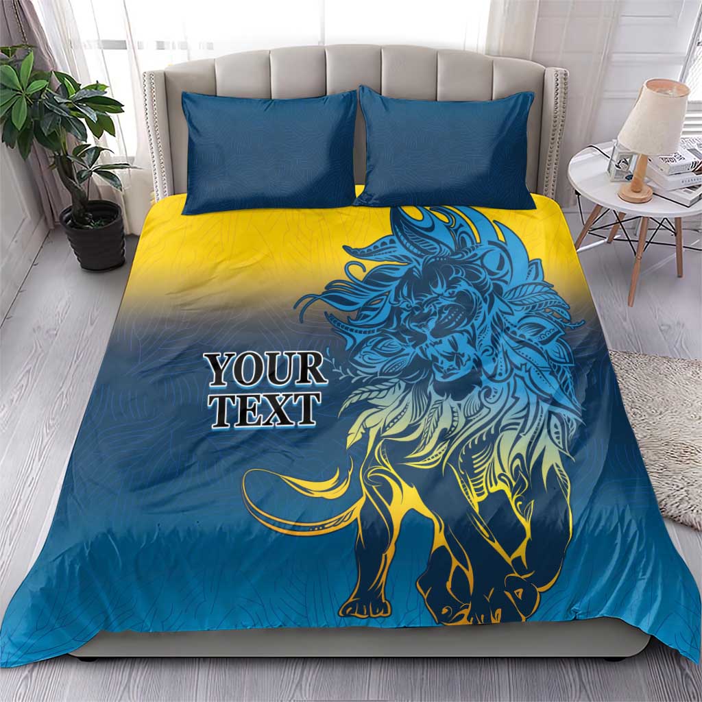 Custom Sri Lanka Cricket Bedding Set With Simple Lions Version