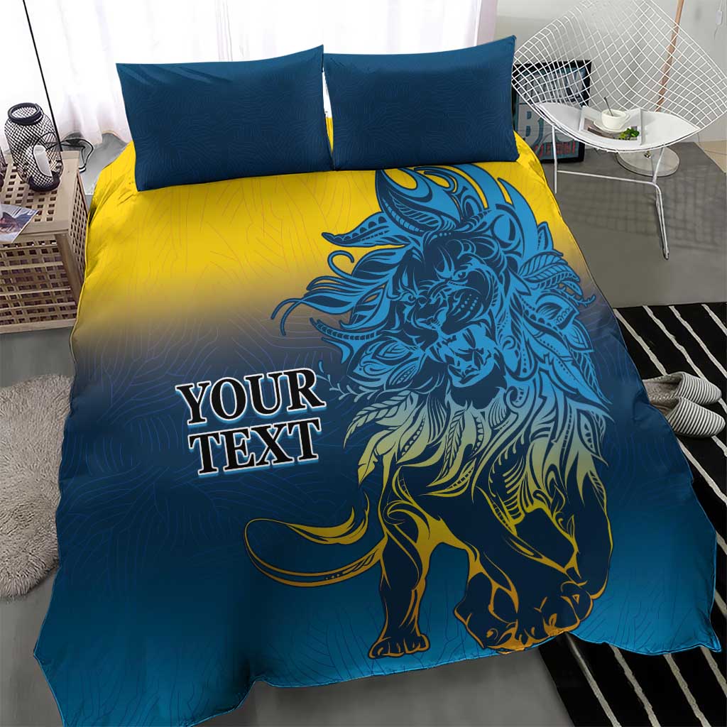 Custom Sri Lanka Cricket Bedding Set With Simple Lions Version