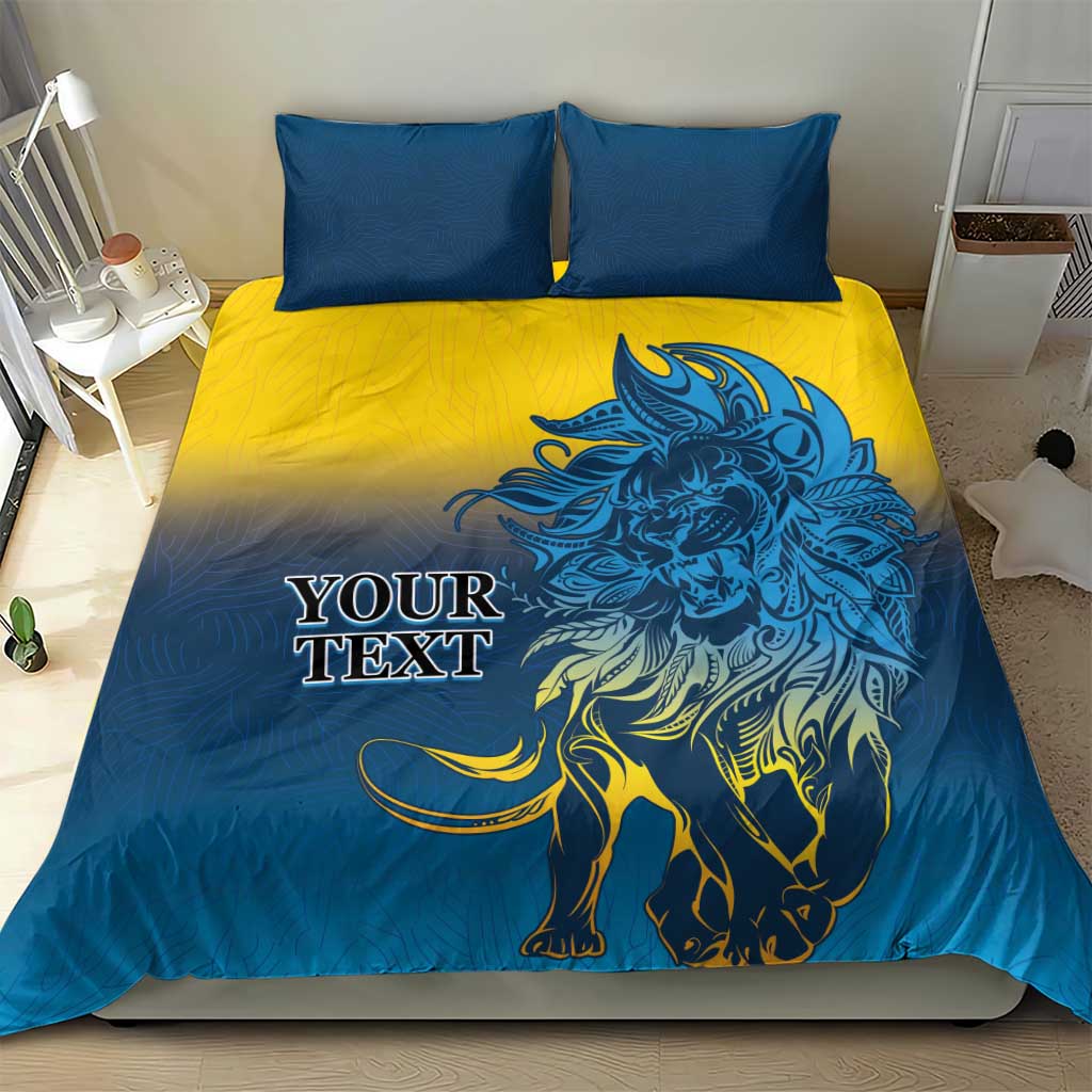 Custom Sri Lanka Cricket Bedding Set With Simple Lions Version
