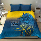 Custom Sri Lanka Cricket Bedding Set With Simple Lions Version