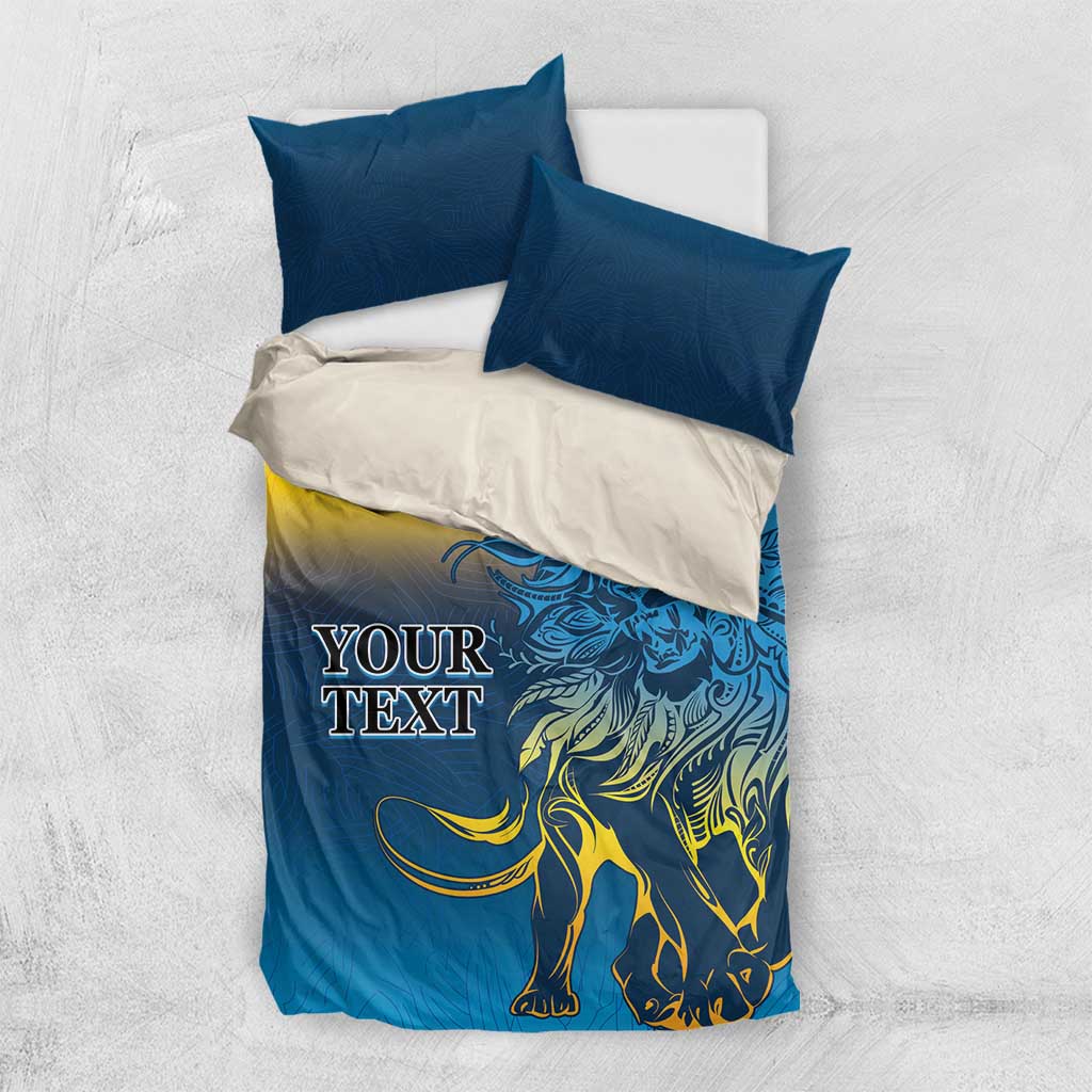 Custom Sri Lanka Cricket Bedding Set With Simple Lions Version