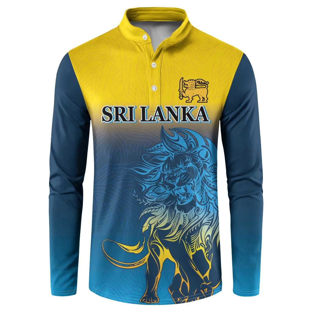 Custom Sri Lanka Cricket Button Sweatshirt With Simple Lions Version