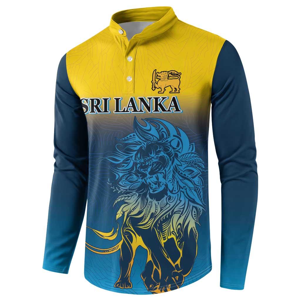 Custom Sri Lanka Cricket Button Sweatshirt With Simple Lions Version
