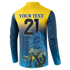 Custom Sri Lanka Cricket Button Sweatshirt With Simple Lions Version