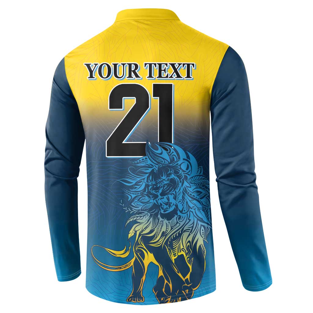 Custom Sri Lanka Cricket Button Sweatshirt With Simple Lions Version