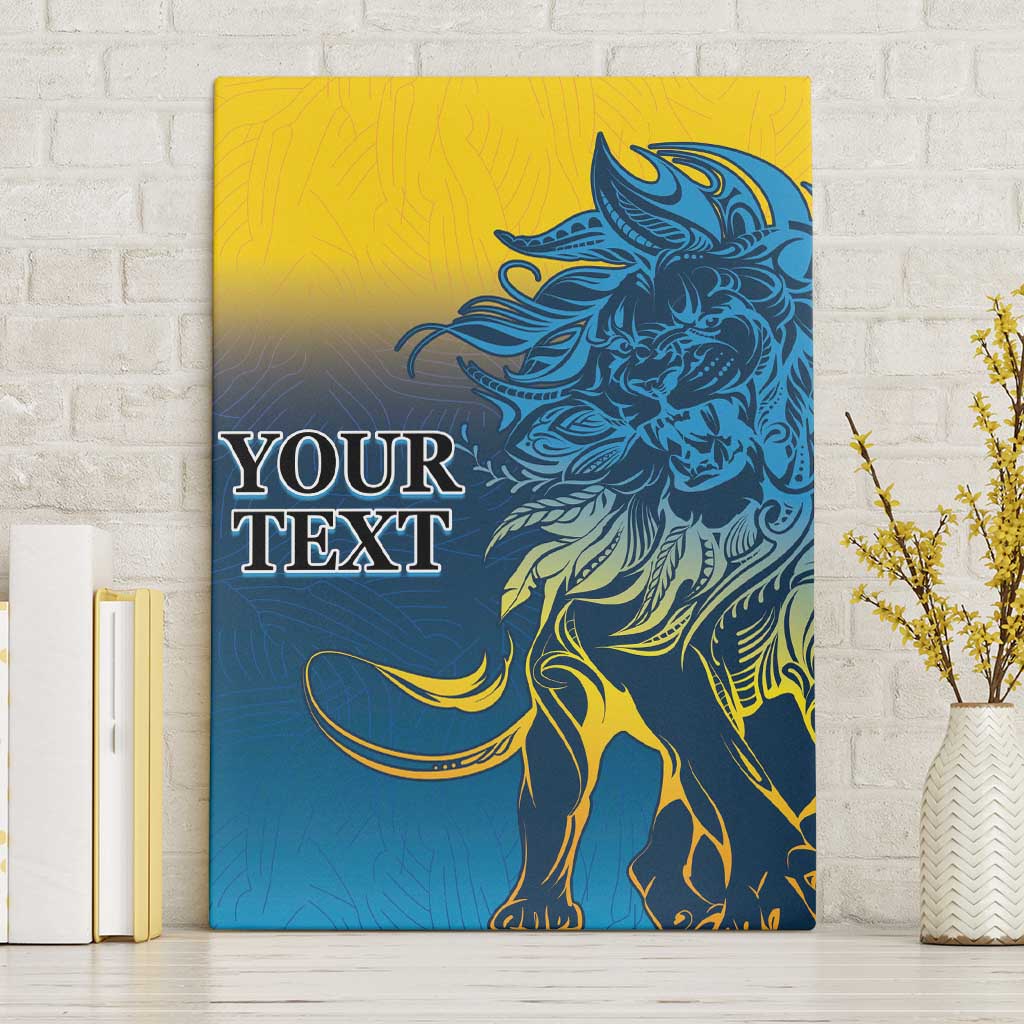 Custom Sri Lanka Cricket Canvas Wall Art With Simple Lions Version