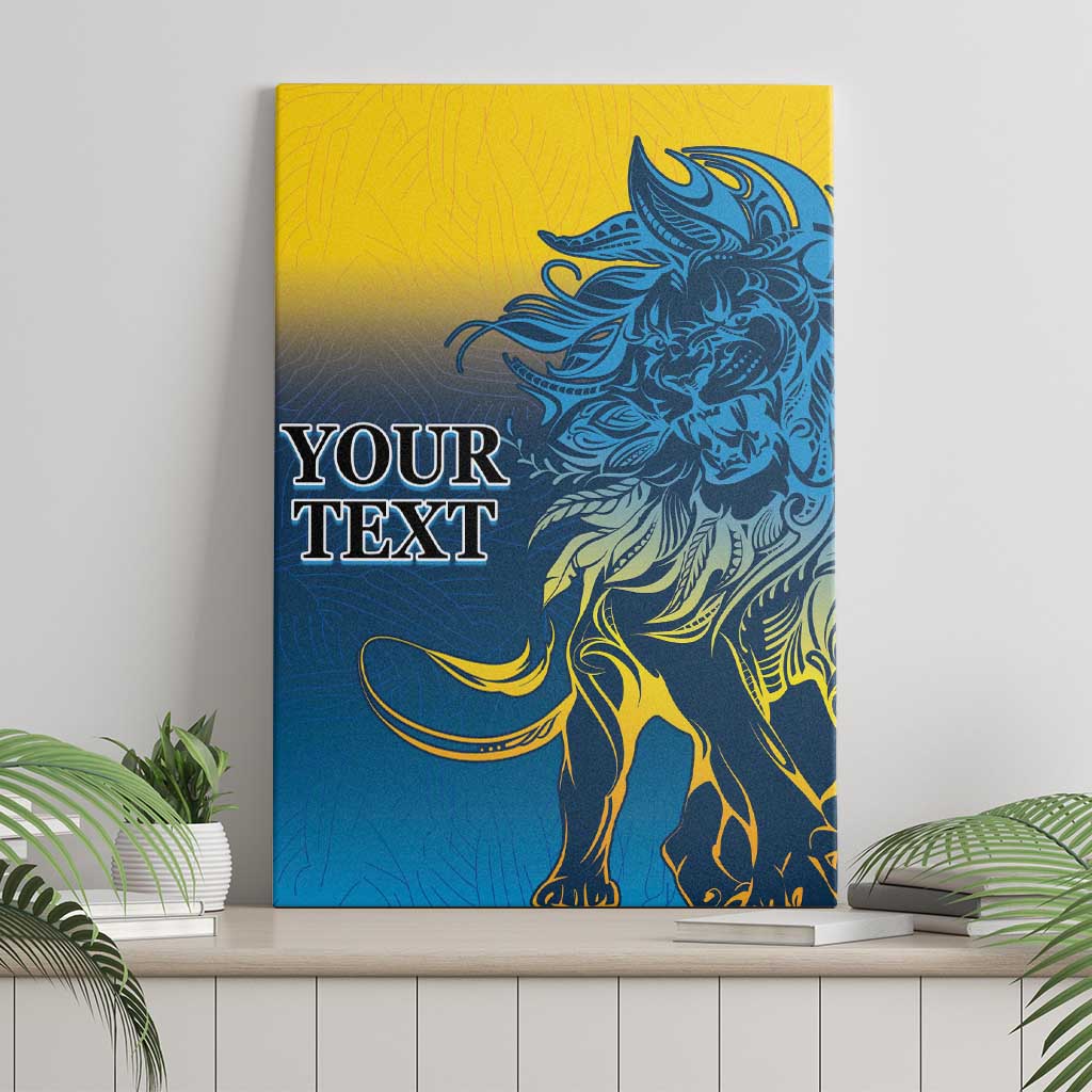Custom Sri Lanka Cricket Canvas Wall Art With Simple Lions Version