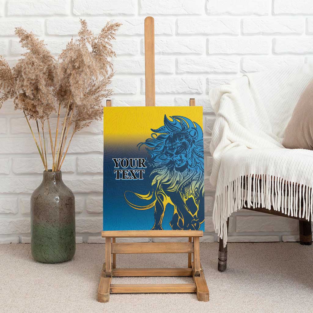 Custom Sri Lanka Cricket Canvas Wall Art With Simple Lions Version