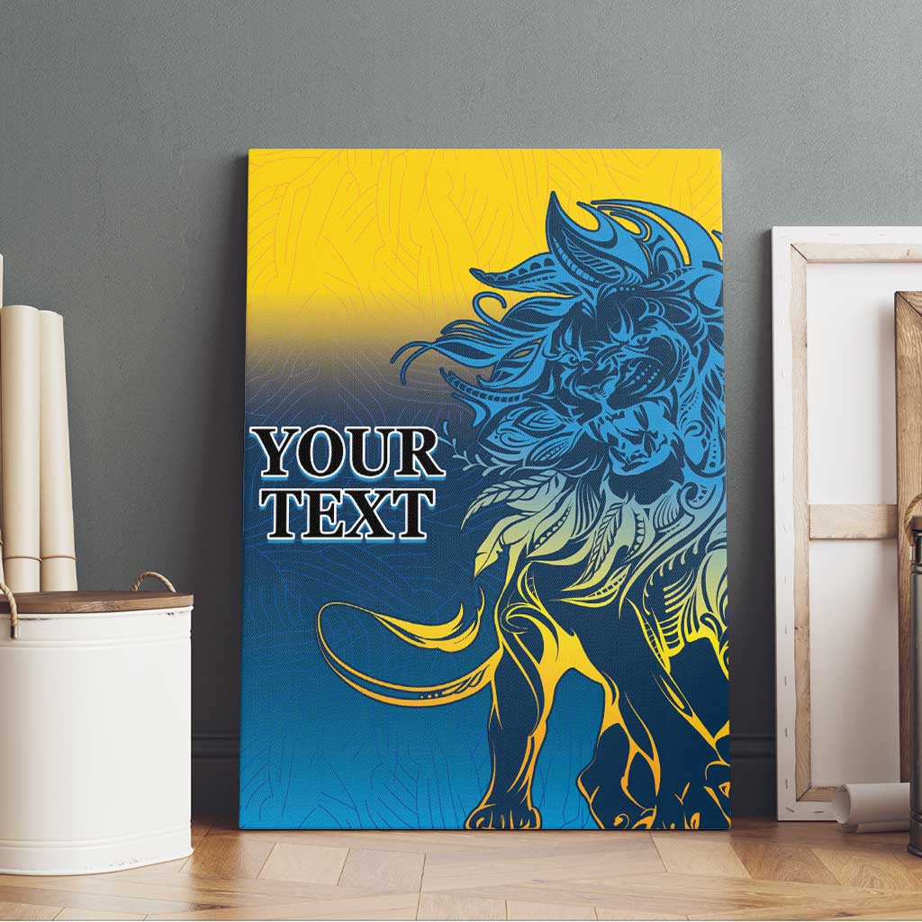 Custom Sri Lanka Cricket Canvas Wall Art With Simple Lions Version