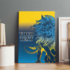 Custom Sri Lanka Cricket Canvas Wall Art With Simple Lions Version