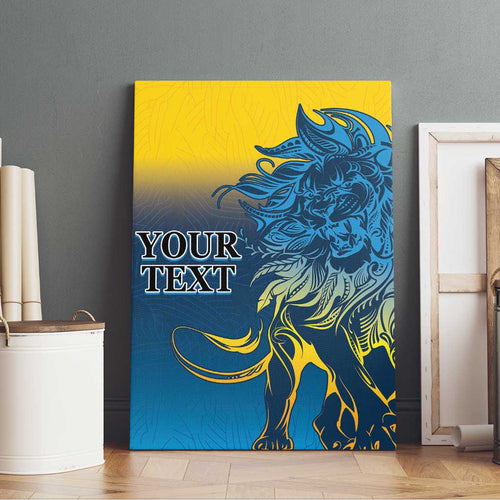 Custom Sri Lanka Cricket Canvas Wall Art With Simple Lions Version