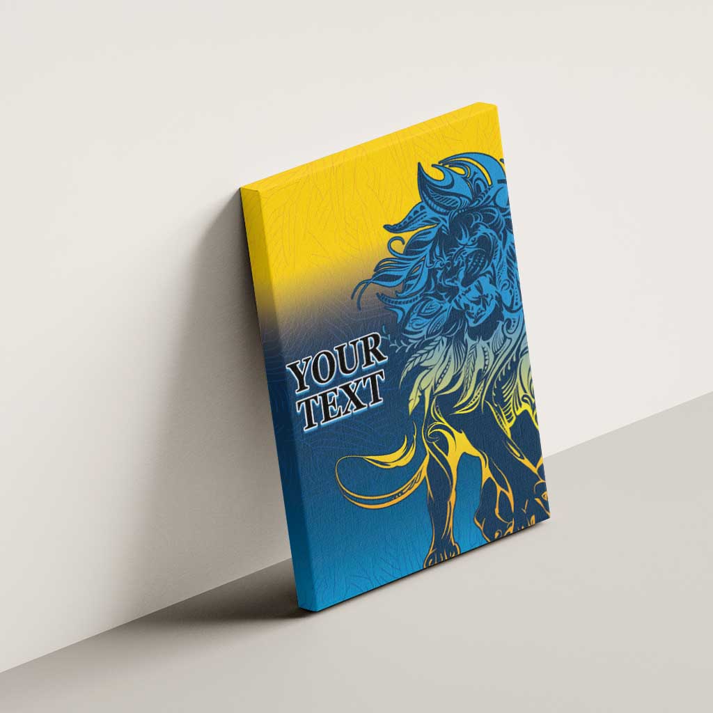 Custom Sri Lanka Cricket Canvas Wall Art With Simple Lions Version