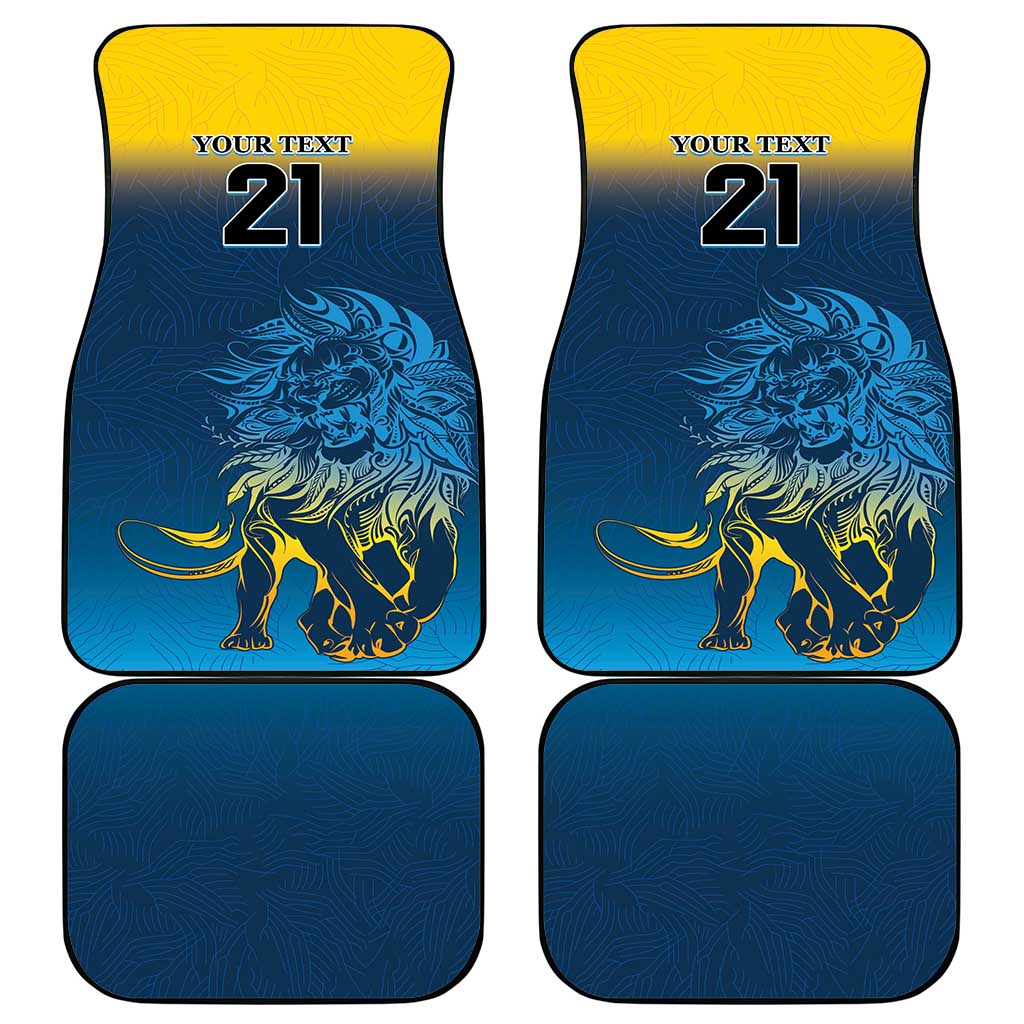 Custom Sri Lanka Cricket Car Mats With Simple Lions Version