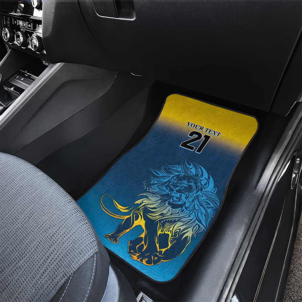 Custom Sri Lanka Cricket Car Mats With Simple Lions Version