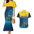 Custom Sri Lanka Cricket Couples Matching Mermaid Dress and Hawaiian Shirt With Simple Lions Version