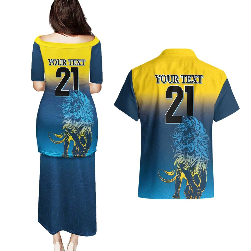 Custom Sri Lanka Cricket Couples Matching Puletasi and Hawaiian Shirt With Simple Lions Version