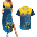 Custom Sri Lanka Cricket Couples Matching Summer Maxi Dress and Hawaiian Shirt With Simple Lions Version