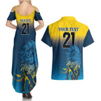 Custom Sri Lanka Cricket Couples Matching Summer Maxi Dress and Hawaiian Shirt With Simple Lions Version