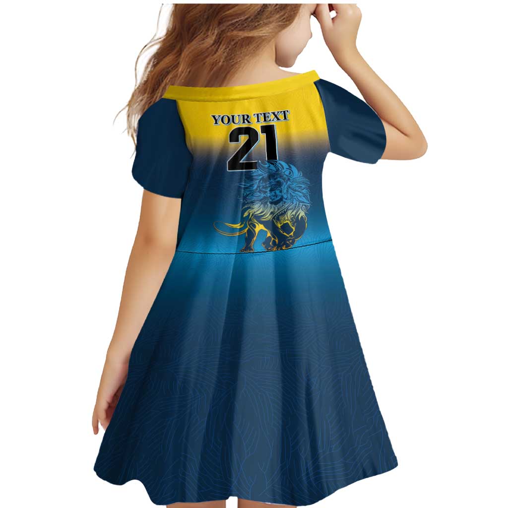 Custom Sri Lanka Cricket Family Matching Mermaid Dress and Hawaiian Shirt With Simple Lions Version