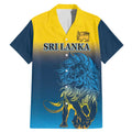 Custom Sri Lanka Cricket Family Matching Mermaid Dress and Hawaiian Shirt With Simple Lions Version