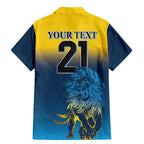 Custom Sri Lanka Cricket Family Matching Mermaid Dress and Hawaiian Shirt With Simple Lions Version