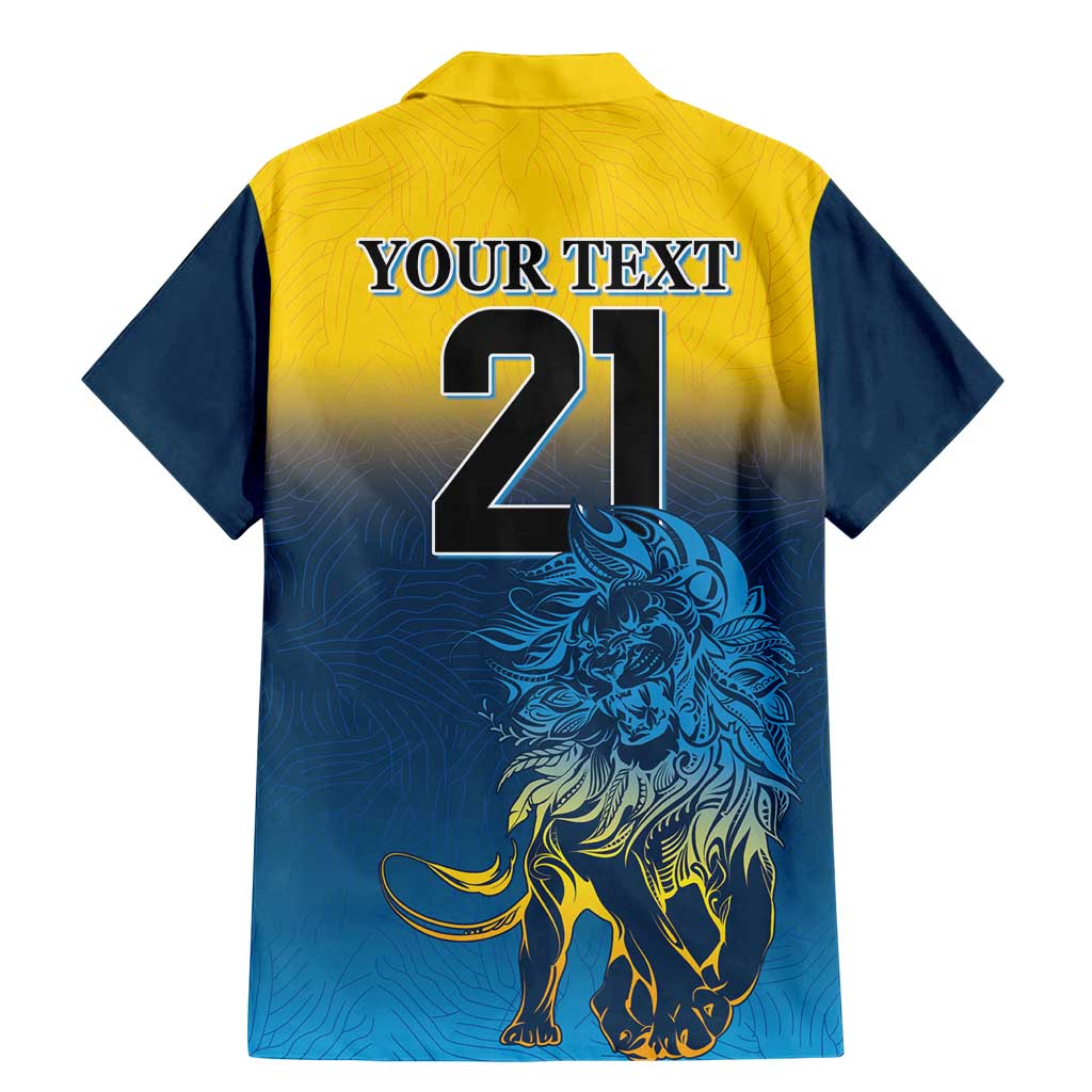 Custom Sri Lanka Cricket Family Matching Mermaid Dress and Hawaiian Shirt With Simple Lions Version