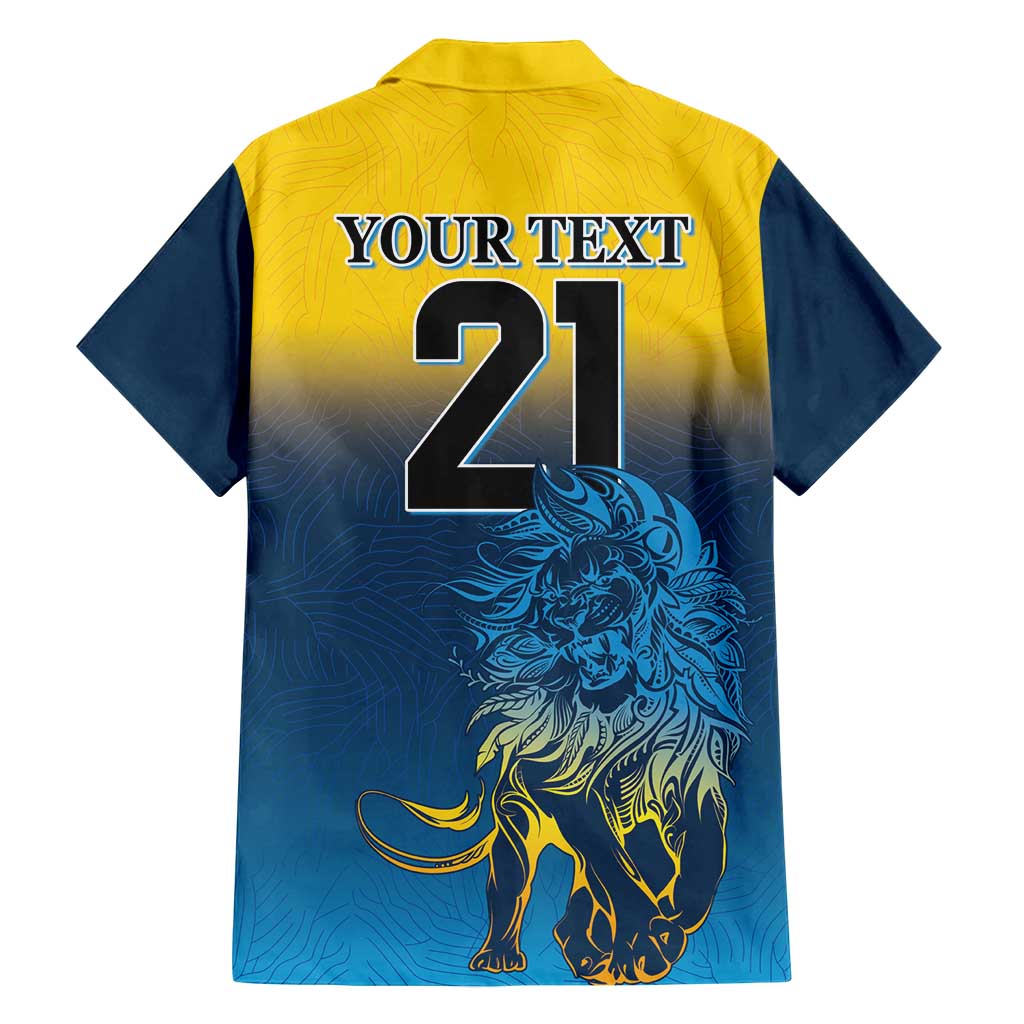 Custom Sri Lanka Cricket Family Matching Off Shoulder Maxi Dress and Hawaiian Shirt With Simple Lions Version