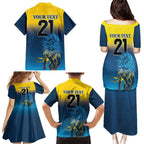 Custom Sri Lanka Cricket Family Matching Puletasi and Hawaiian Shirt With Simple Lions Version